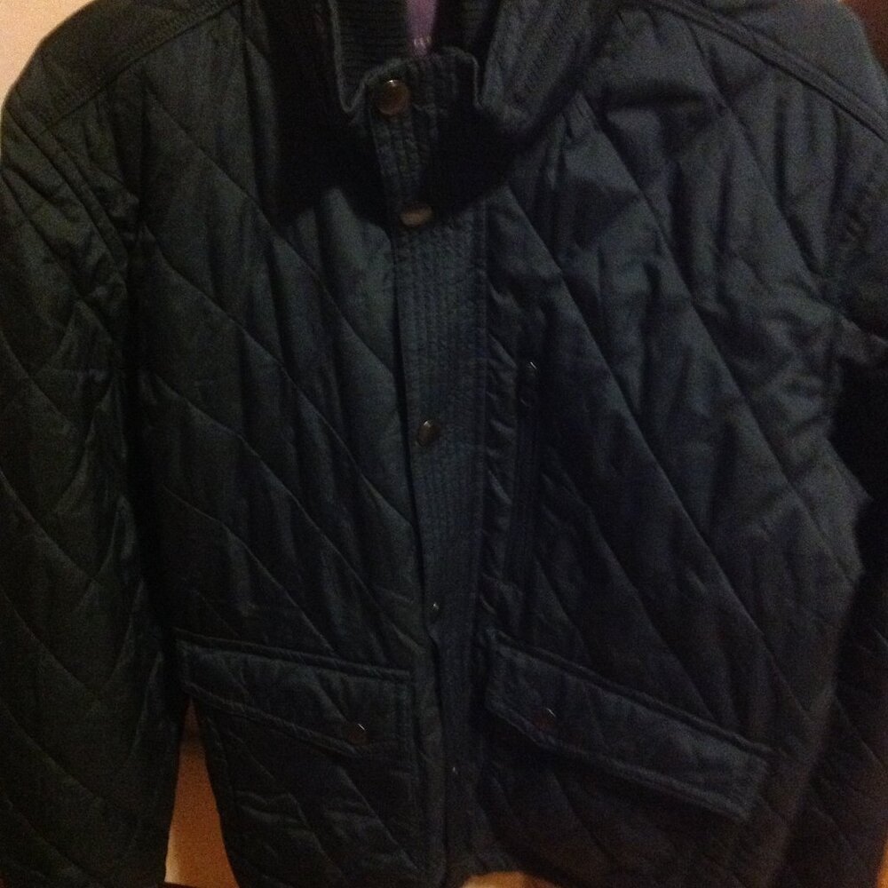 Ted Baker Men's Quilted Navy Bomber Jacket - Extra Large (5) - Good Condition